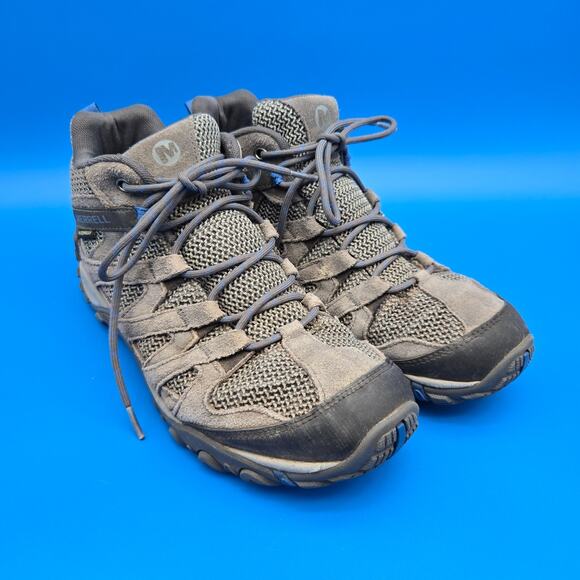 Merrell Alverstone Mid Waterproof Hiking Boots Mens 9 Gray Blue main image 8